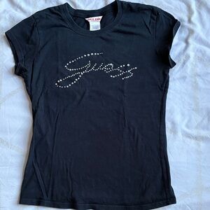 Guess Black Tee with Sparkling Logo